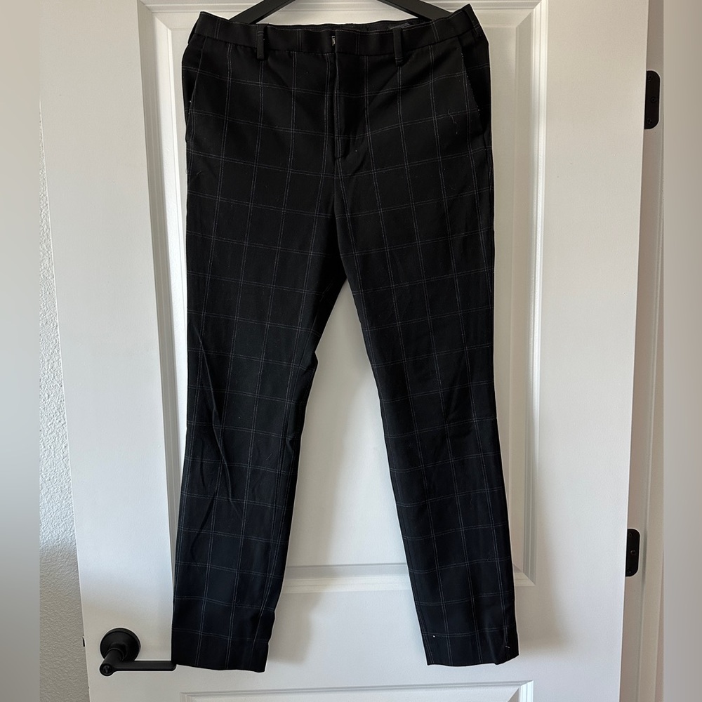 Zara Black Plaid Pants